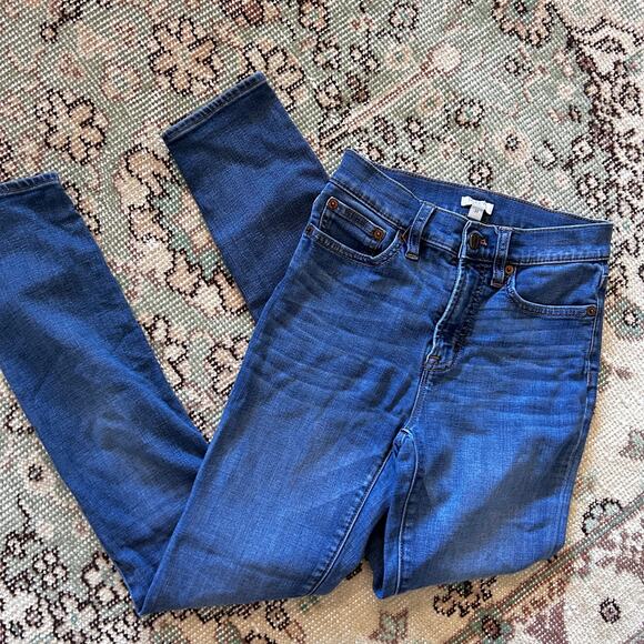 J Crew Classic Blue Wash Skinny Jeans 24 29" Inseam Women's G7357 - Picture 2 of 5